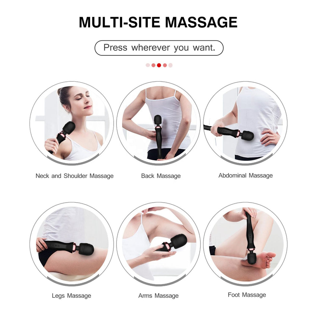 WINYI Best Wand Rechargeable Massager Extra Powerful Vibration Cordless Vibrator Hand Whole Body Massage Wand Vibrator for Women